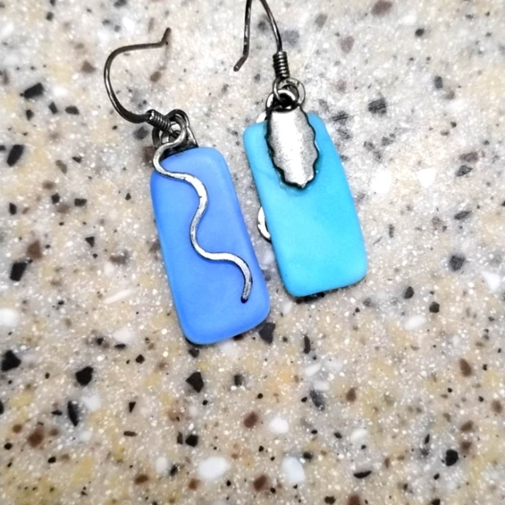 Blue Clay Handmade Antique Earrings